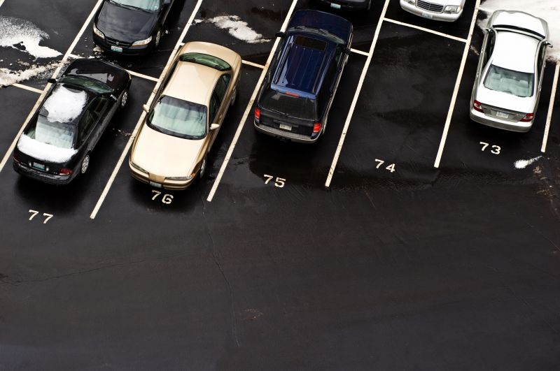 Commercial Parking Lot Sealing detail